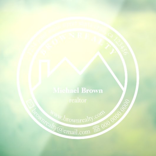 Huis Dak Vastgoedmakelaar Logo Raamsticker (Vel 3)