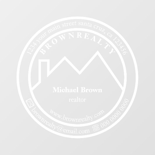 Huis Dak Vastgoedmakelaar Logo Raamsticker (Vel)