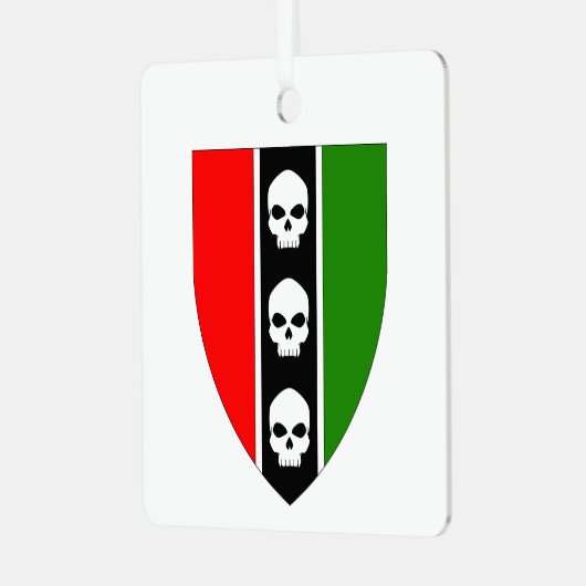 Huis drie schedels keramisch Ornament (Voorkant links)