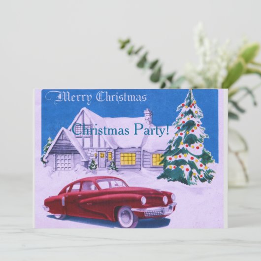  huis en auto kaart (Staand voorkant)