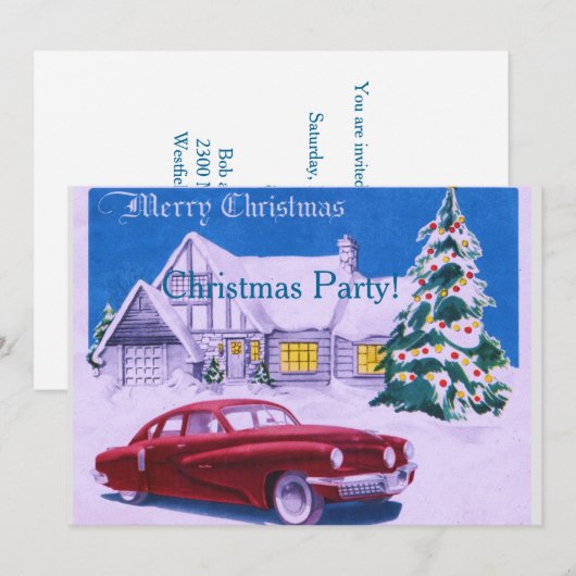  huis en auto kaart (Voorkant / Achterkant)