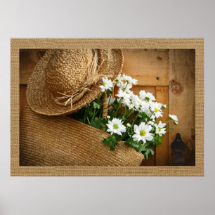 Huis en Bedrijfs Kunst Decor- Strohoeden Serie Poster
