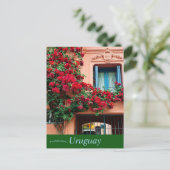Huis en bloemen in Uruguay Briefkaart (Staand voorkant)