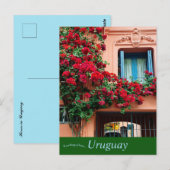 Huis en bloemen in Uruguay Briefkaart (Voorkant / Achterkant)