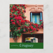 Huis en bloemen in Uruguay Briefkaart (Voorkant)