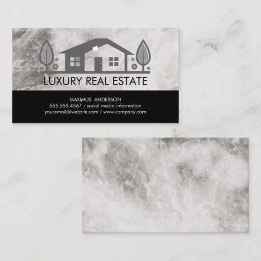 Huis en Boom Illustratie Visitekaartje (Voorkant / Achterkant)