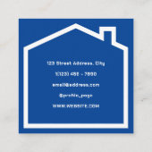 Huis en gereedschap handyman stijl vierkante visitekaartje (Achterkant)