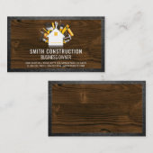 Huis en Gereedschap | Hout en Leer Visitekaartje (Voorkant / Achterkant)