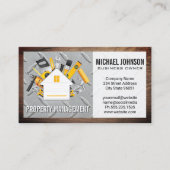 Huis en gereedschap Logo | Staal en hout Visitekaartje (Voorkant)