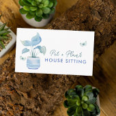 Huis en Pet Sitting Potten Plant Schattige Visitekaartje
