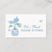 Huis en Pet Sitting Potten Plant Schattige Visitekaartje (Voorkant)