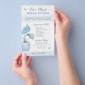 Huis en Pet Sitting Schattige Potten Plant Flyer (Hand)