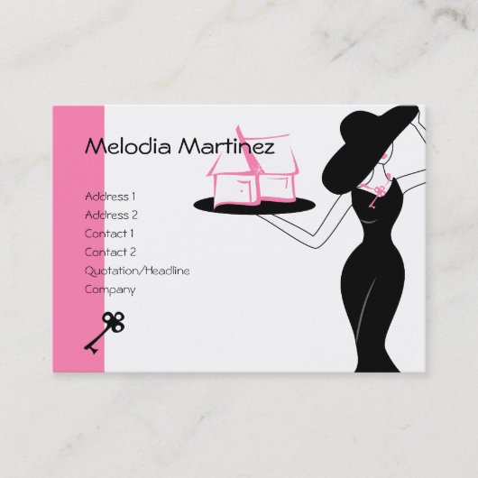 Huis en sleutel visitekaartje (Voorkant)