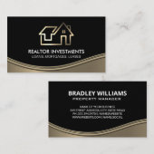 Huis- en Vastgoedmakelaar Modern Logo Visitekaartje (Voorkant / Achterkant)