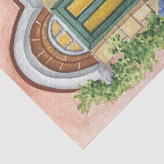  huis Entrance Blue Hydrangea Tissuepapier (Detail)