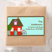 Huis & familie retour adreslabel etiket (Insitu)