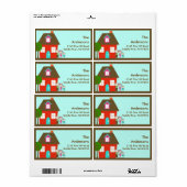 Huis & familie retour adreslabel etiket (Full Sheet)