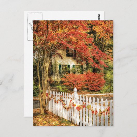 Huis - feestelijk briefkaart (Voorkant / Achterkant)