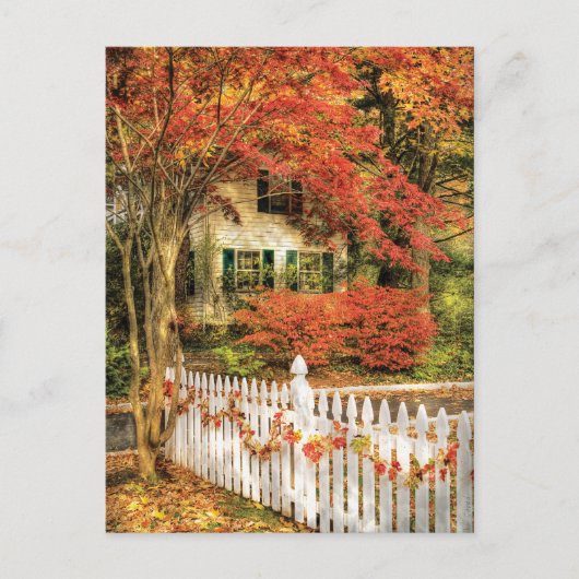 Huis - feestelijk briefkaart (Voorkant)