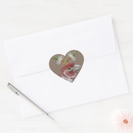 Huis Finch hart stickers (Envelop)