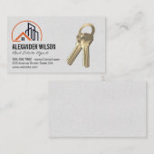 Huis Gebouw Logo Realtor | Sleutels Visitekaartje (Voorkant / Achterkant)