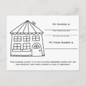 Huis Geheugen Nood Informatie voor Kinderen Activi Briefkaart (Voorkant)