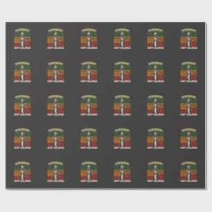 Huis Gelukkig Halloween Monsters Spinnenwebben Cadeaupapier