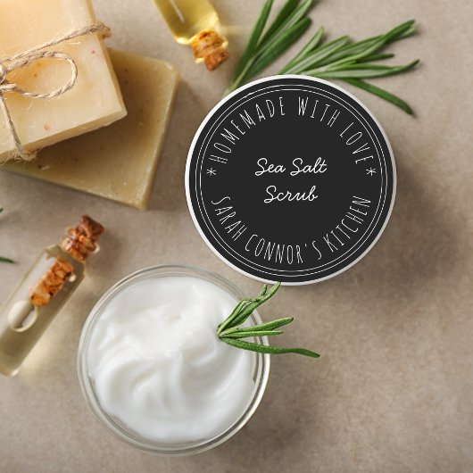 Huis gemaakt met liefde Zee Salt Scrub Spa Ronde Sticker