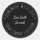 Huis gemaakt met liefde Zee Salt Scrub Spa Ronde Sticker (Voorkant)