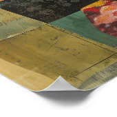 Huis gemaakt van een collage van stukken en textur poster (Hoek)