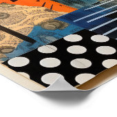 Huis gemaakt van een collage van stukken en textur poster (Hoek)