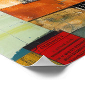 Huis gemaakt van een collage van stukken en textur poster (Hoek)