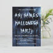 Huis Gepersonaliseerde Halloween Party Uitnodiging (Staand voorkant)