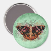 Huis - geschilderde dame magneet (Voorkant / Achterkant)