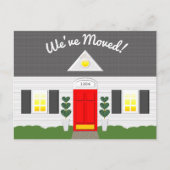 Huis Gevel Nieuw Adres Briefkaart (Voorkant)