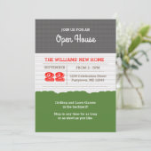 Huis Gevel Open Huis Uitnodiging (Staand voorkant)