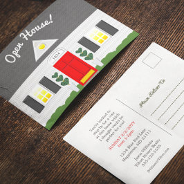 Huis Gevel Realtor Open Huis Briefkaart