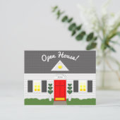 Huis Gevel Realtor Open Huis Briefkaart (Staand voorkant)