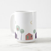 Huis, graffiti, bouw koffiemok (Voorkant links)