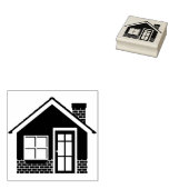 Huis Grafisch Rubberstempel (Gestempeld)
