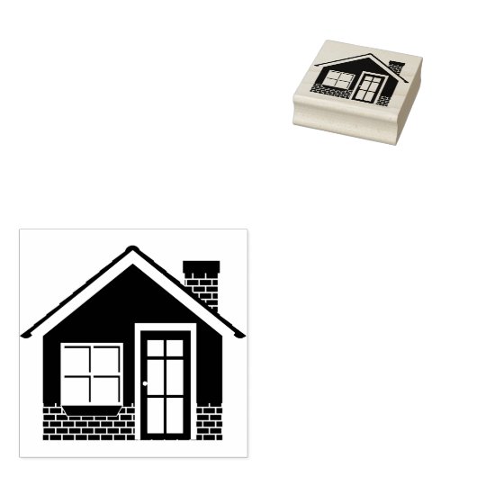 Huis Grafisch Rubberstempel (Gestempeld)