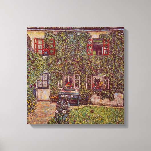 Huis Guardaboschi van Gustav Klimt,  kunst Canvas Afdruk (Voorkant)