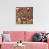 Huis Guardaboschi van Gustav Klimt,  kunst Canvas Afdruk (Insitu (Woonkamer))