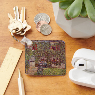 Huis Guardaboschi van Gustav Klimt,  kunst Sleutelhanger