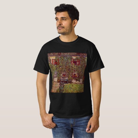 Huis Guardaboschi van Gustav Klimt,  kunst T-shirt (Voorkant volledig)