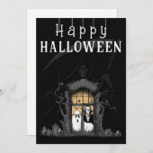 Huis Halloween Foto Feestdagenkaart (Voorkant / Achterkant)