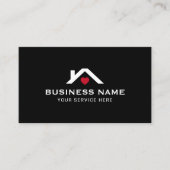 Huis Hart Logo Bouw Vastgoed Realtor Visitekaartje (Voorkant)