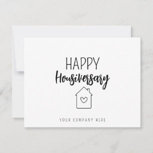 Huis Hart Overzicht Gelukkig Housiversary Kaart
