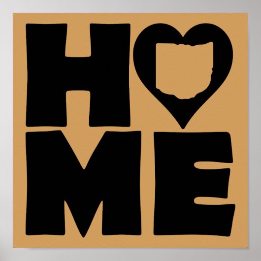 Huis Hart Staat Poster Bord (Voorkant)