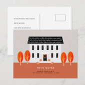 Huis Herfst Herfstboom Bewegend Aankondigingskaart (Voorkant / Achterkant)